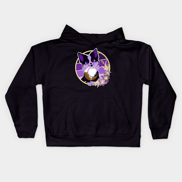 Enbian corgi Kids Hoodie by ThBlkBirdDaliah